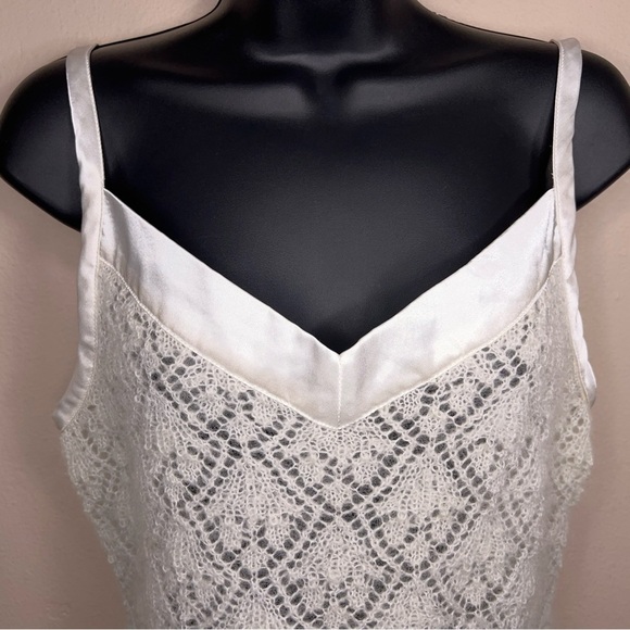 Vintage 90s Y2K Era Moda Mohair Ivory Soft Knit Tank Neutral Classic Medium - Picture 6 of 14